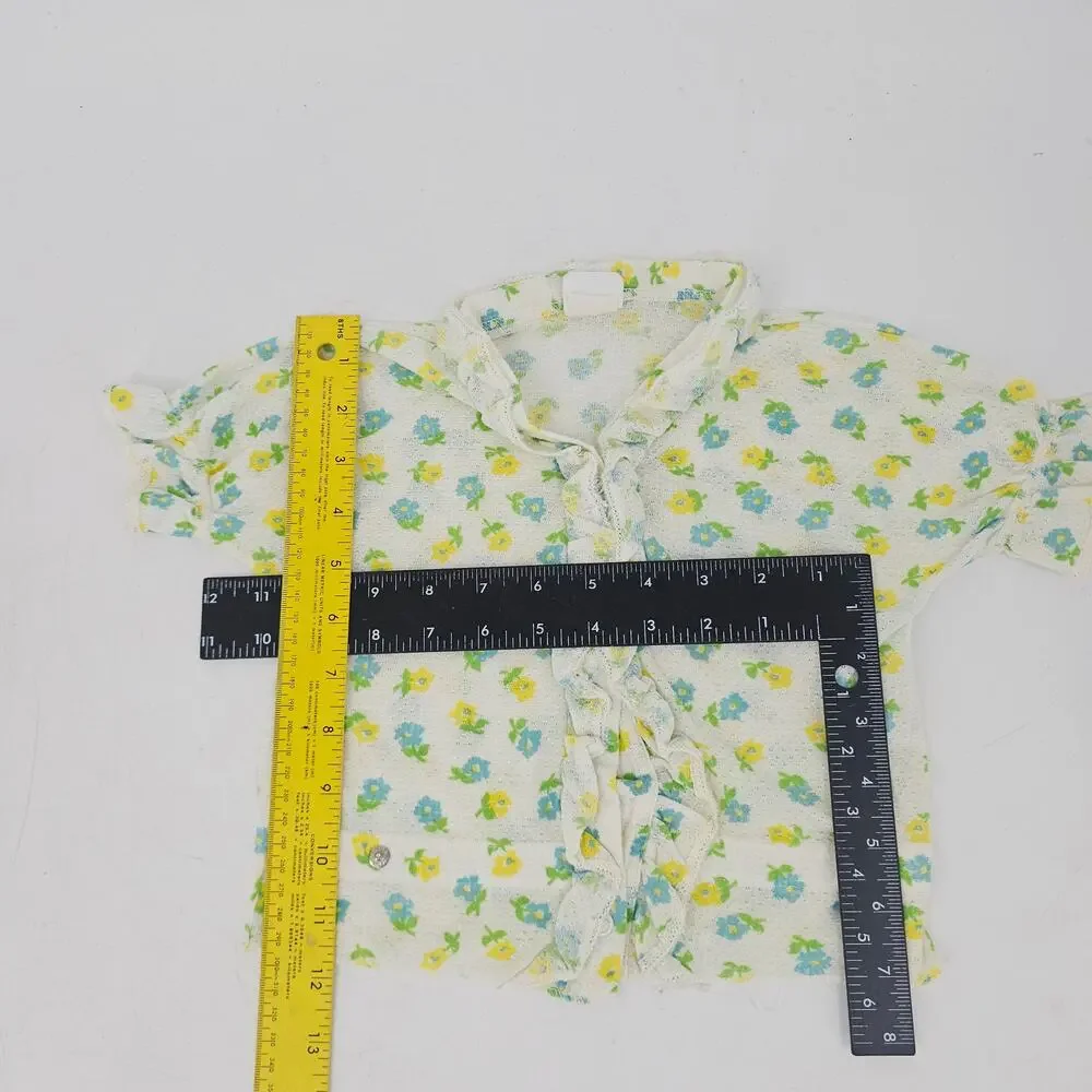 Vintage 70s Carter's Floral Pajama 2 Piece Sleepwear Girl 3 Cottagecore 4038